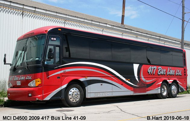 BUS/AUTOBUS: MCI J4500 2009 417 Bus Line
