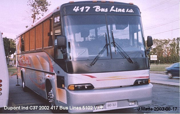 BUS/AUTOBUS: Dupont Industries C37 2002 417 Bus Line