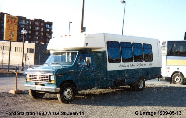 BUS/AUTOBUS: Startran Midsize 1983 Anse-St-Jean