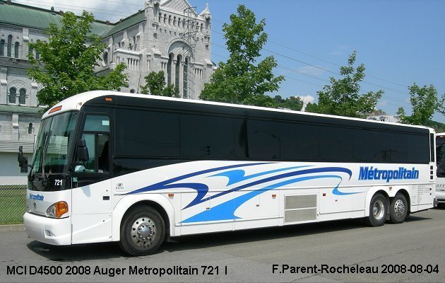 BUS/AUTOBUS: MCI D4500 2008 Auger