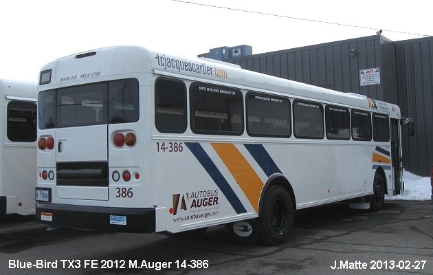 BUS/AUTOBUS: Blue Bird TX3 2014 Auger M