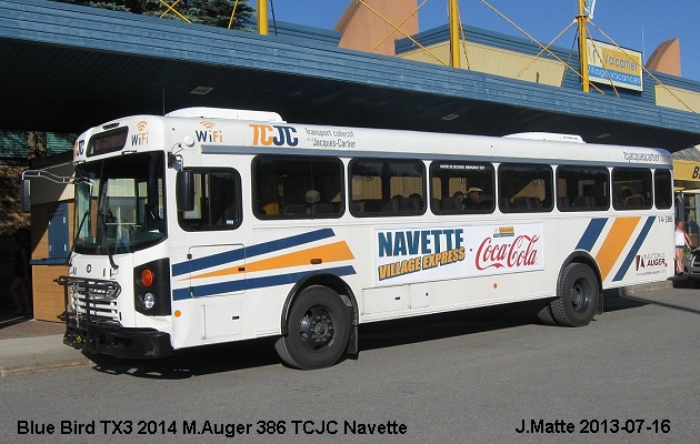 BUS/AUTOBUS: Blue Bird TX3 2014 Auger M