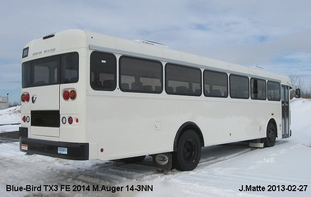 BUS/AUTOBUS: Blue Bird TX3 2014 Auger M