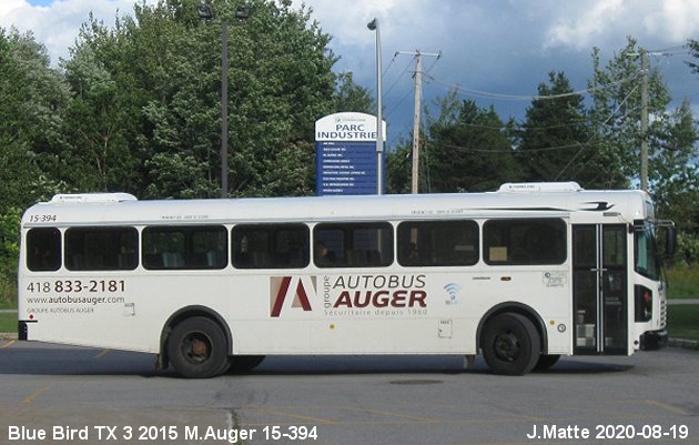 BUS/AUTOBUS: Blue Bird TX3 2015 M.Auger