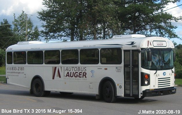 BUS/AUTOBUS: Blue Bird TX3 2015 M.Auger