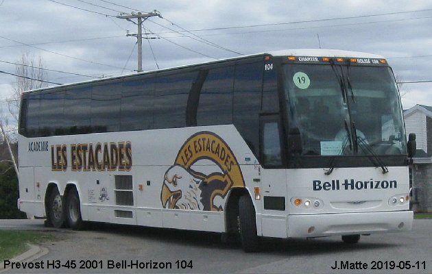 BUS/AUTOBUS: Prevost H3-45 2001 Bell-Horizon