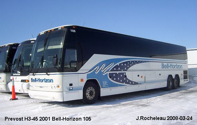BUS/AUTOBUS: Prevost H3-45 2001 Bell-Horizon