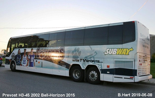 BUS/AUTOBUS: Prevost H3-45 2002 Bell-Horizon