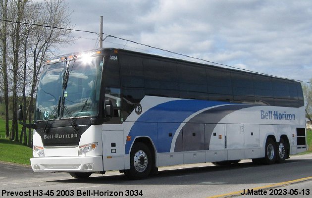 BUS/AUTOBUS: Prevost H3-45 2003 Bell-Horizon