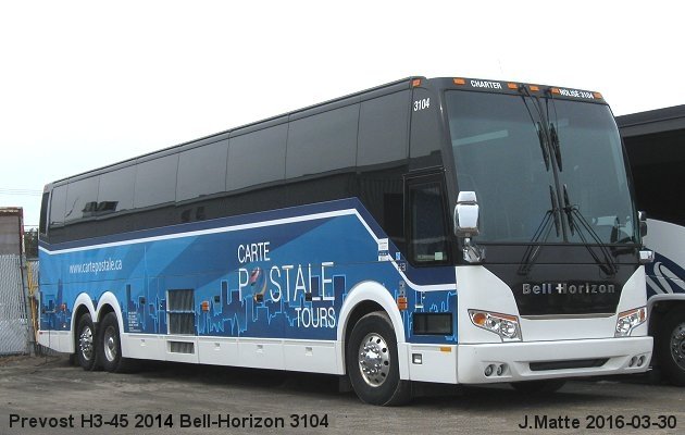 BUS/AUTOBUS: Prevost H3-45 2014 Bell-Horizon