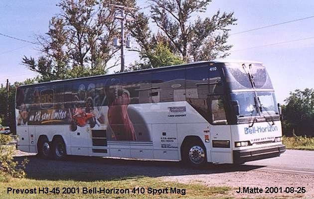 BUS/AUTOBUS: Prevost H3-45 2001 Bell-Horizon