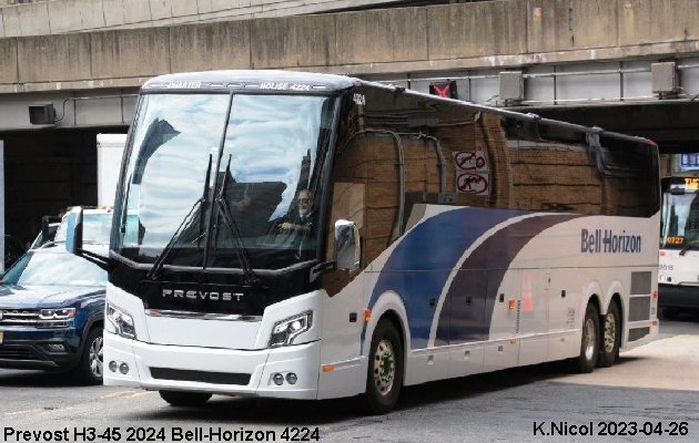 BUS/AUTOBUS: Prevost H3-45 2024 Bell-Horizon
