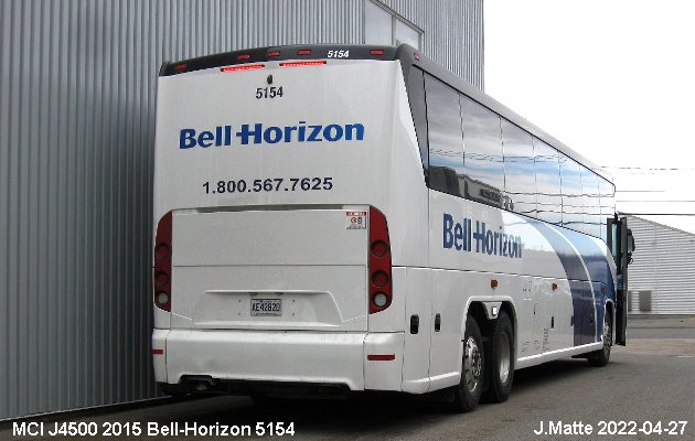 BUS/AUTOBUS: MCI J4500 2015 Bell-Horizon