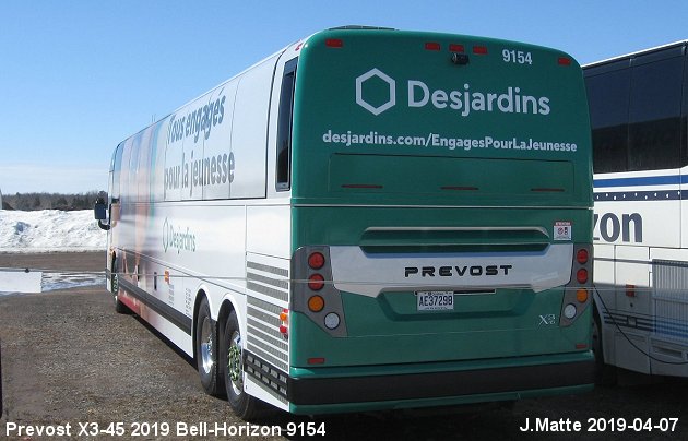 BUS/AUTOBUS: Prevost X3-45 2019 Bell-Horizon