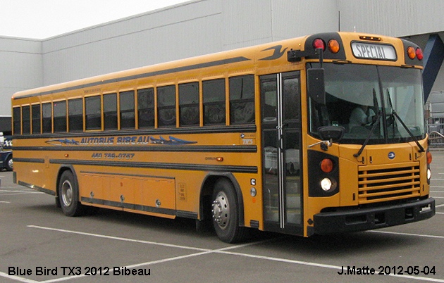 BUS/AUTOBUS: Blue Bird TX3 2012 Bibeau