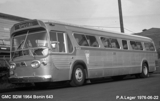 BUS/AUTOBUS: GMC SDM 1964 Bonin