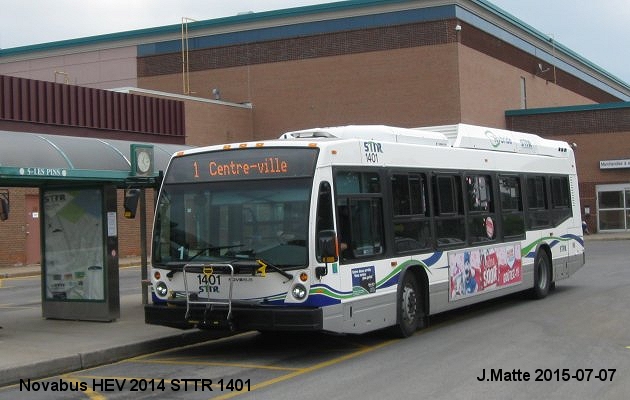 BUS/AUTOBUS: Novabus HEV 2014 STTrois-Rivieres