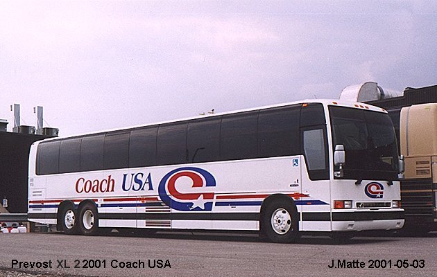 BUS/AUTOBUS: Prevost XL-2 2001 Coach USA