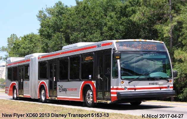 BUS/AUTOBUS: New Flyer XD60 2013 DisneyTransport