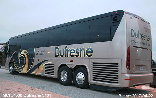 BUS/AUTOBUS: MCI J4500 2016 Dufresne