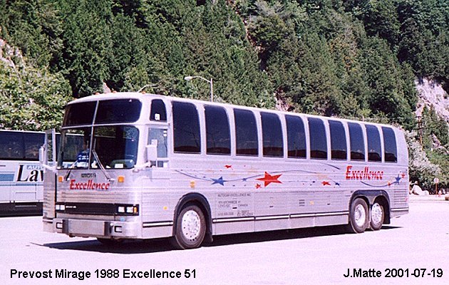 BUS/AUTOBUS: Prevost Le Mirage 1988 Excellence