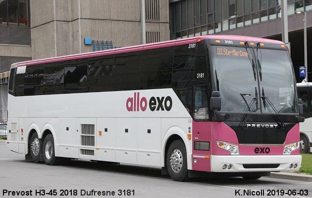 BUS/AUTOBUS: Prevost H3-45 2018 Dufresne
