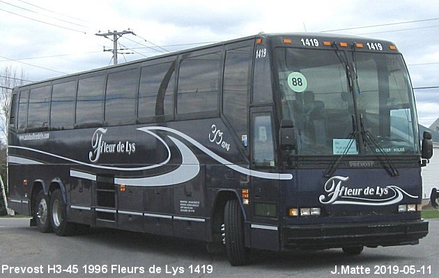 BUS/AUTOBUS: Prevost H3-45 1996 Fleurs de Lys