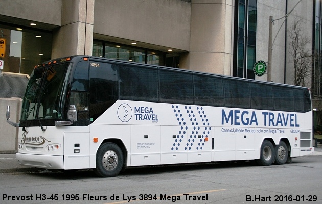 BUS/AUTOBUS: Prevost H3-45 1995 Fleurs de Lys