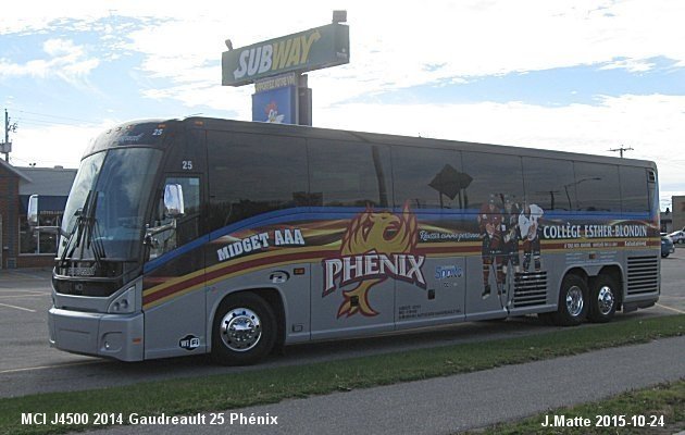 BUS/AUTOBUS: MCI J4500 2014 Gaudreault