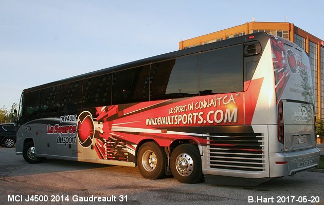 BUS/AUTOBUS: MCI J4500 2014 Gaudreault
