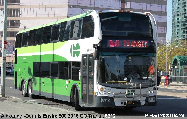 BUS/AUTOBUS: Alexander-Dennis Enviro 500 2016 Go Transit