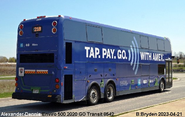 BUS/AUTOBUS: Alexander-Dennis Enviro 500 2020 Go Transit