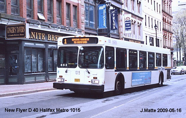 BUS/AUTOBUS: New Flyer D40 1995 Halifax Metro