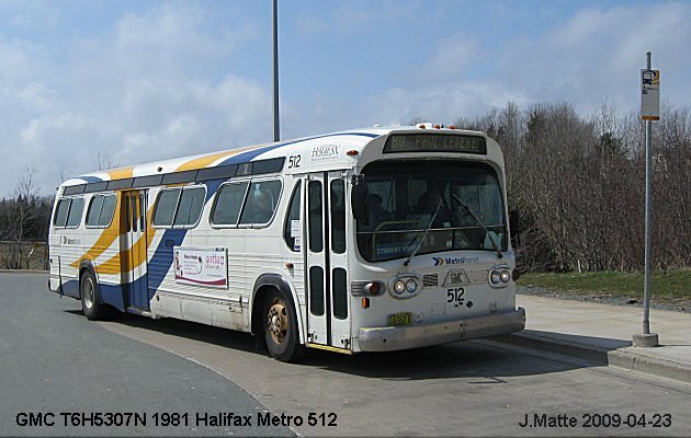 BUS/AUTOBUS: GMC T6H5307N New Look 1981 Halifax Metro
