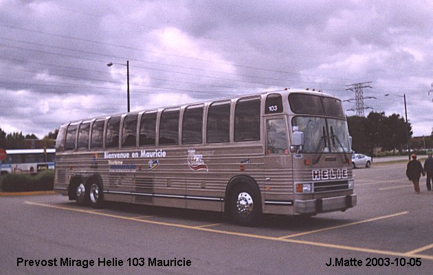 BUS/AUTOBUS: Prevost Le Mirage 1989 Helie