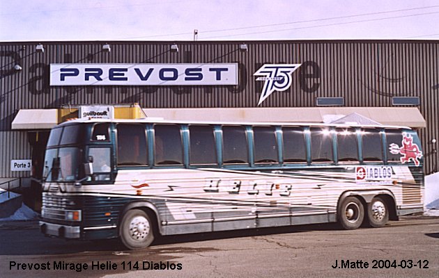 BUS/AUTOBUS: Prevost Le Mirage 1989 Helie