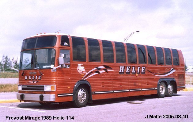 BUS/AUTOBUS: Prevost Le Mirage 1989 Helie