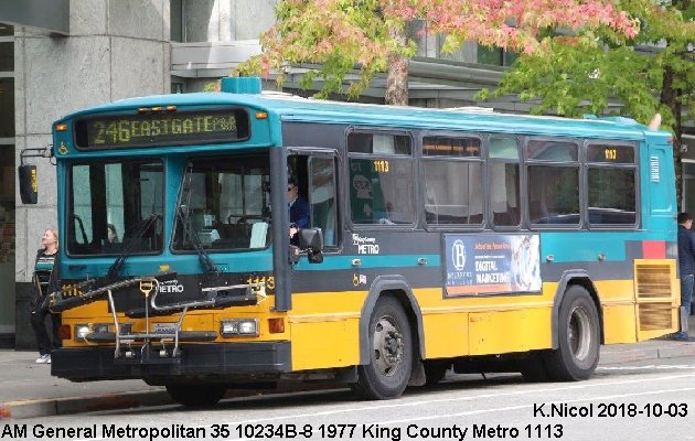 BUS/AUTOBUS: AM General Metroppolitan 35 1997 King County