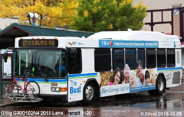 BUS/AUTOBUS: Gillig G30D102N4 2011 Lane Transit