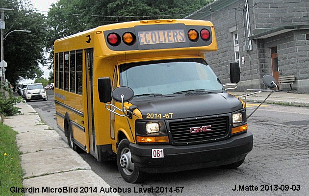 BUS/AUTOBUS: Girardin Microbird 2014 Autobus Laval