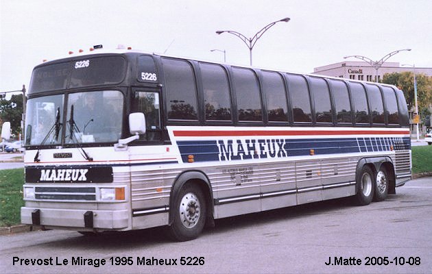 BUS/AUTOBUS: Prevost Le Mirage 1995 Maheux