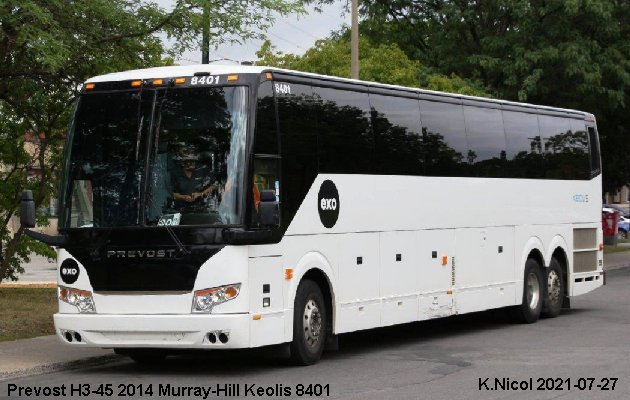 BUS/AUTOBUS: Prevost H3-45 2014 Murray-Hill Keolis