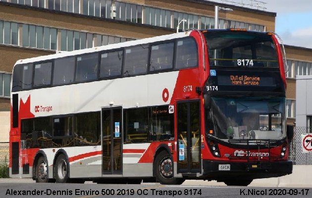BUS/AUTOBUS: Alexander-Dennis Enviro 500 2019 OC Transpo