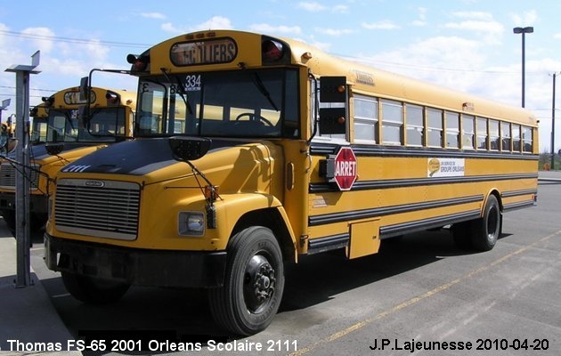 BUS/AUTOBUS: Thomas FS-65 2001 Orleans Scolaire