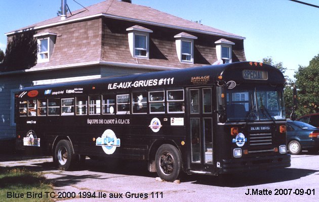 BUS/AUTOBUS: Blue Bird TC2000 1994 Ile aux Grues