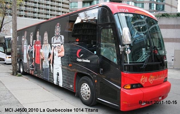 BUS/AUTOBUS: MCI J4500 2010 Quebecoise