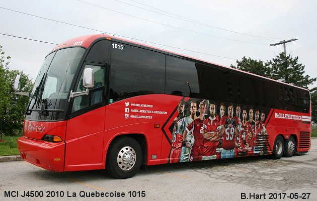 BUS/AUTOBUS: MCI J4500 2010 Quebecoise