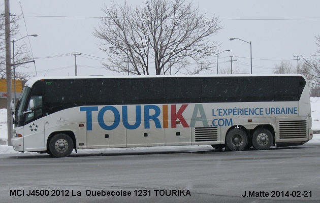 BUS/AUTOBUS: MCI J4500 2012 Quebecoise