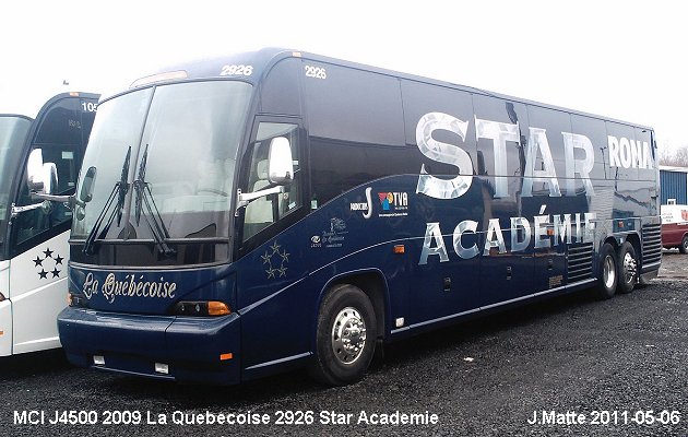 BUS/AUTOBUS: MCI J4500 2009 Quebecoise