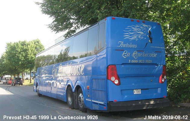 BUS/AUTOBUS: Prevost H3-45 1999 Quebecoise